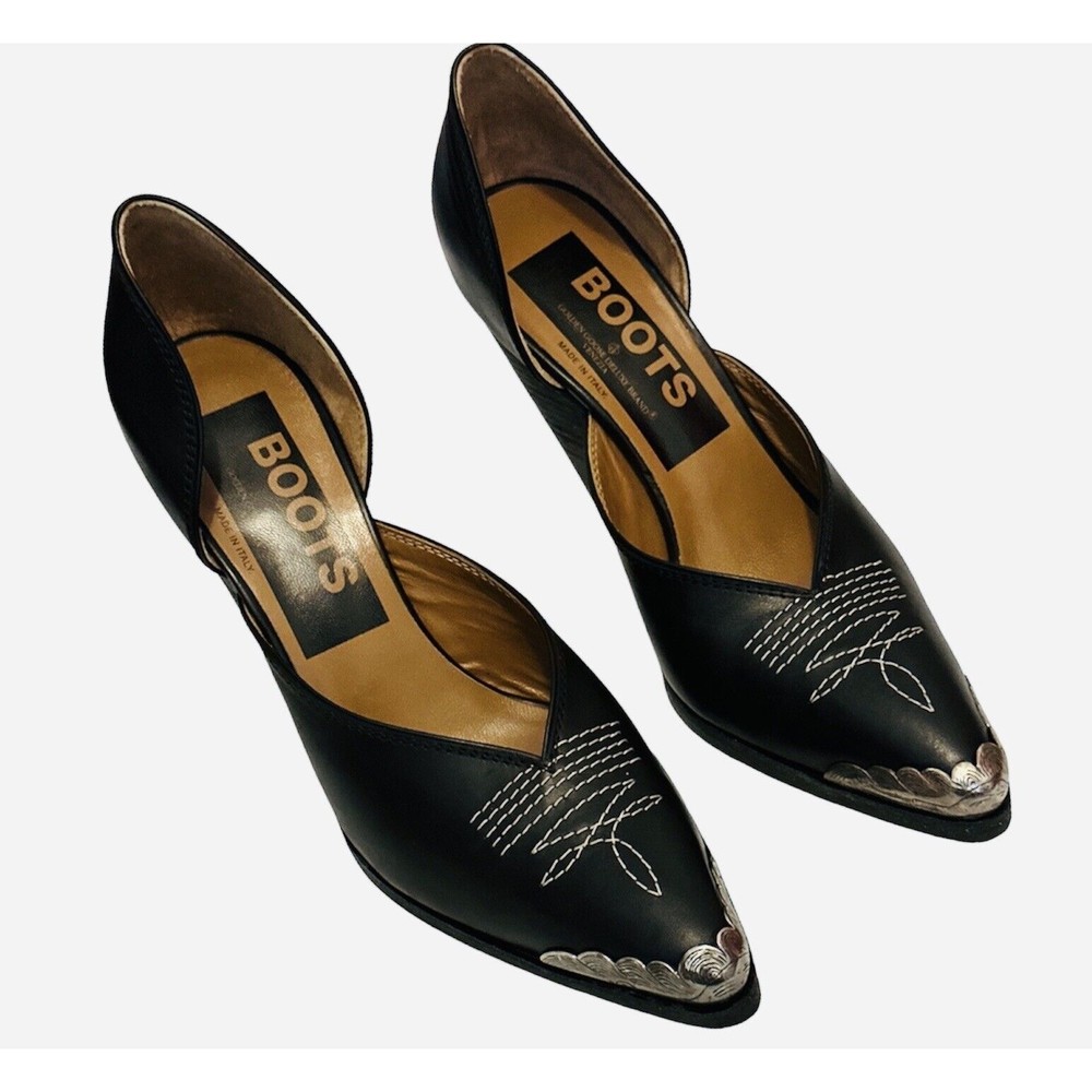 Golden Goose Deluxe Marfa Texan Boots, Blk Leather, SZ 39 EUR/8 US, WOMENS, BNIB - Picture 2 of 8